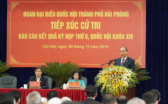 thu tuong tiep xuc cu tri hai phong