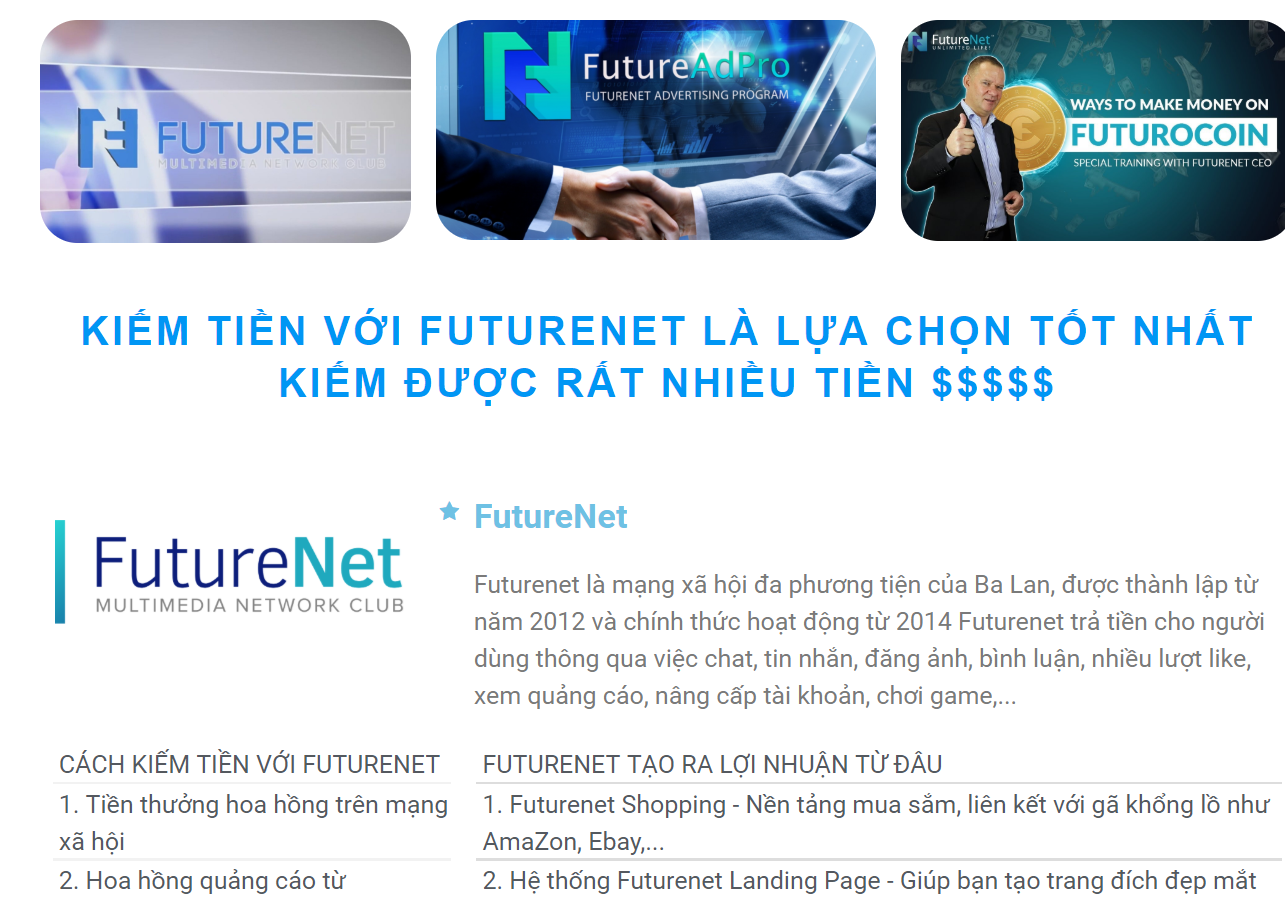 Bộ Công thương khuyến cáo người dân không tham gia vào mạng lưới kiếm tiền online FutureNet