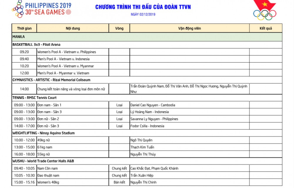 lich thi dau sea games 30 (2)