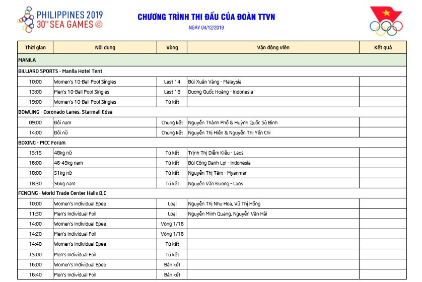 lich thi dau sea games (2) 3