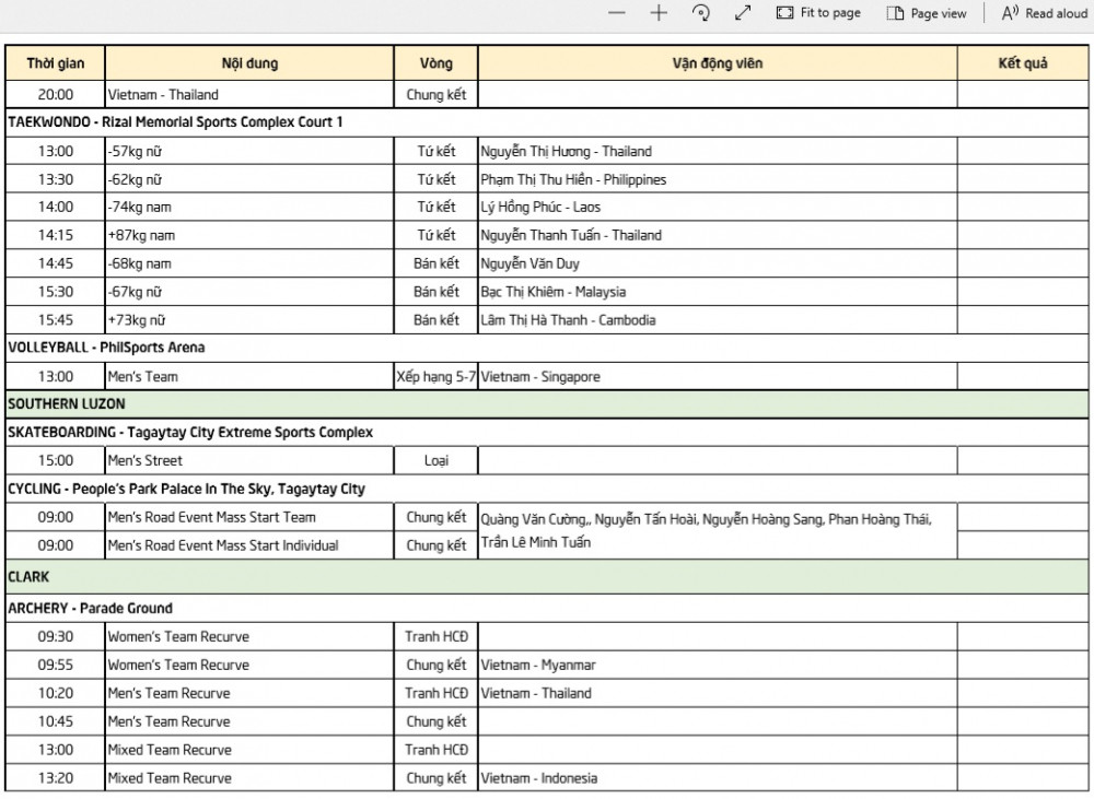 lich thi dau sea games 0812 (6) 5