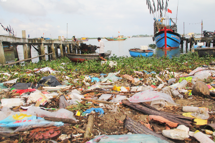 Rác ngập ngụa kéo dài cả cây số ở hạ nguồn Thu Bồn - 8
