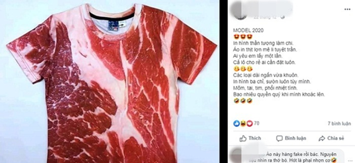Áo in hình thịt lợn 200.000 đồng/chiếc: Kỳ dị vẫn hút khách, 'cháy hàng' - 1