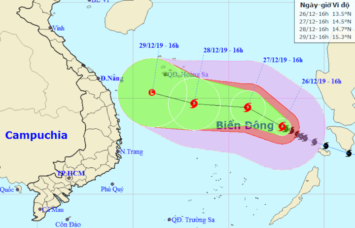 Bão số 8 tăng cấp, hướng vào vùng biển miền Trung - 1