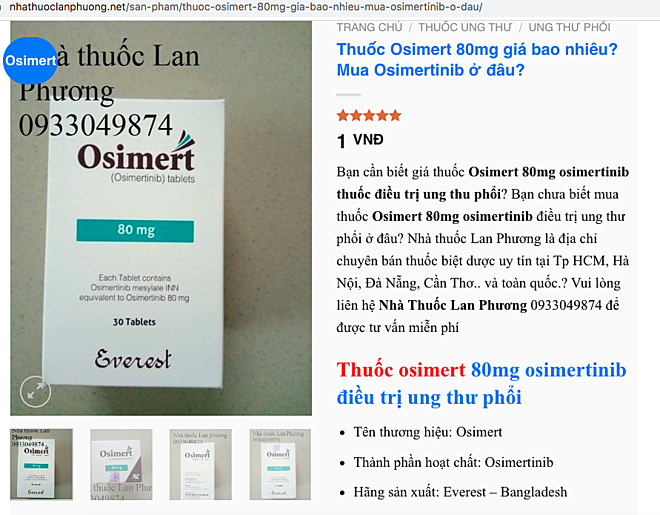 Nhà thuốc ảo bán thuốc ung thư chưa được cấp phép - 1