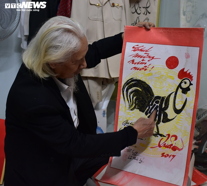 Độc đáo chữ Canh Tý mang hình dáng cầu thủ U23 Việt Nam qua bàn tay 'ông đồ đất Cảng' - 22