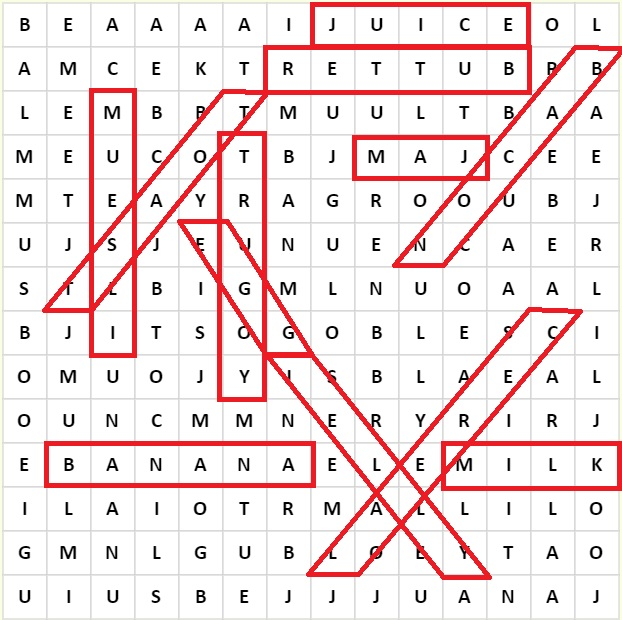 Đáp án 'câu đố tìm 12 từ tiếng Anh chỉ món ăn sáng trong ô chữ' - 1