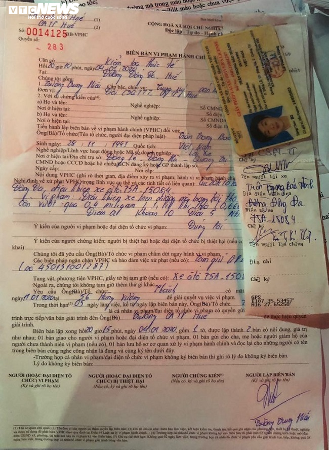 'Ma men' dựa hơi báo chí bị phạt 35 triệu đồng, tước giấy phép lái xe 23 tháng - 2