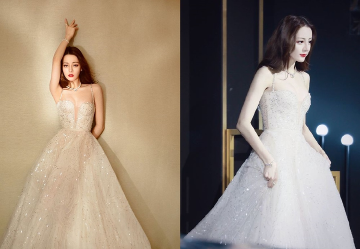 Địch Lệ Nhiệt Ba và những lần diện váy áo khoe khéo vòng một 'đốn tim' fans - 1