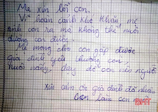 Bé hơn 20 ngày tuổi bị bỏ rơi cùng bức thư đẫm nước mắt của người mẹ - 2