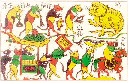Đầu xuân Canh Tý, tìm hiểu ý nghĩa sâu xa trong bức tranh dân gian 'Đám cưới chuột' - 1