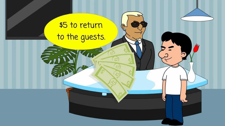 Thử thách với bài toán 'tính tiền thuê phòng' của 3 chàng trai - 1