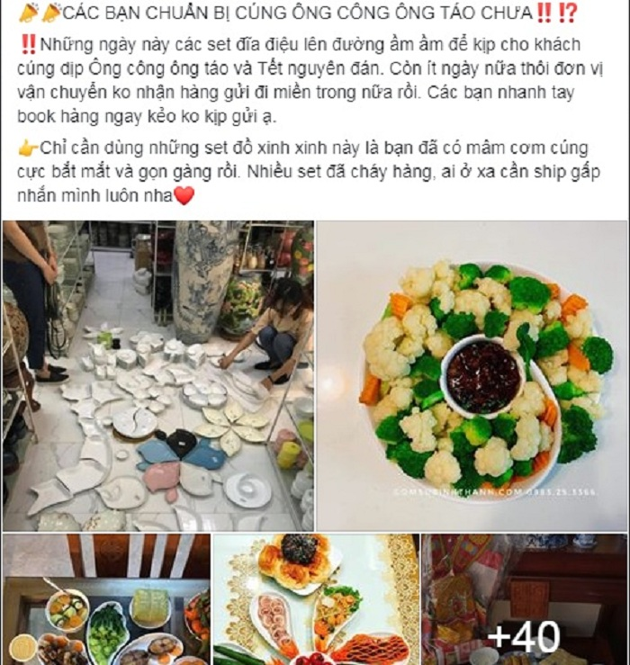 Đặt cỗ online cúng ông Công, ông Táo 'cháy hàng' - 1