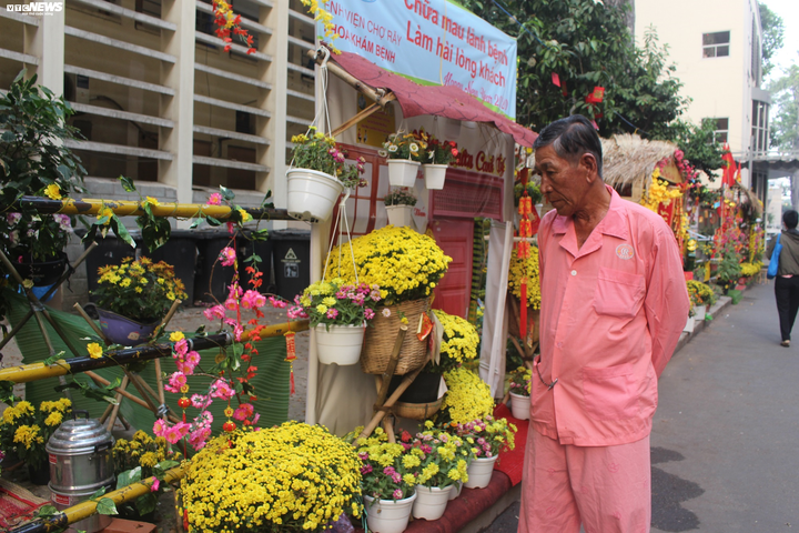 Cận cảnh đường hoa Tết đầu tiên trong bệnh viện ở TP.HCM - 9