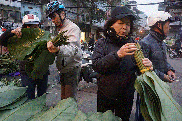 Độc đáo khu chợ bán hơn nửa triệu lá dong mỗi ngày - 14