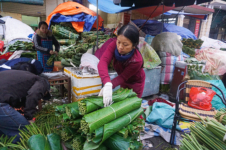 Độc đáo khu chợ bán hơn nửa triệu lá dong mỗi ngày - 13