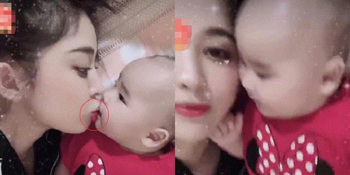 Cổ Lực Na Trát gây tranh cãi vì hôn cháu nhỏ với đôi môi đầy son - 1