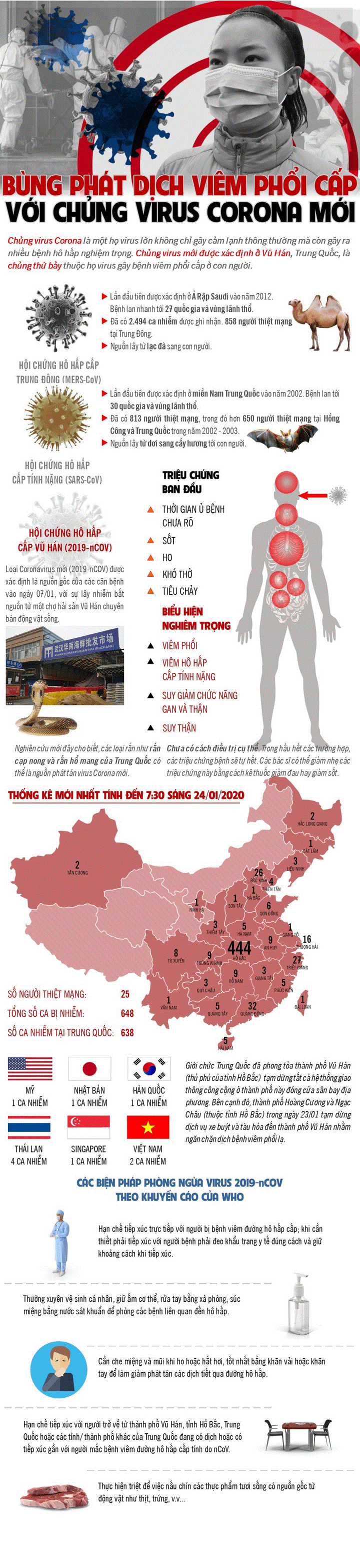 Infographic: Toàn cảnh dịch viêm phổi cấp do chủng virus corona mới - 1
