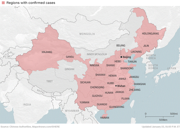 Tất cả khu vực ở Trung Quốc đều có người nhiễm virus corona - 1