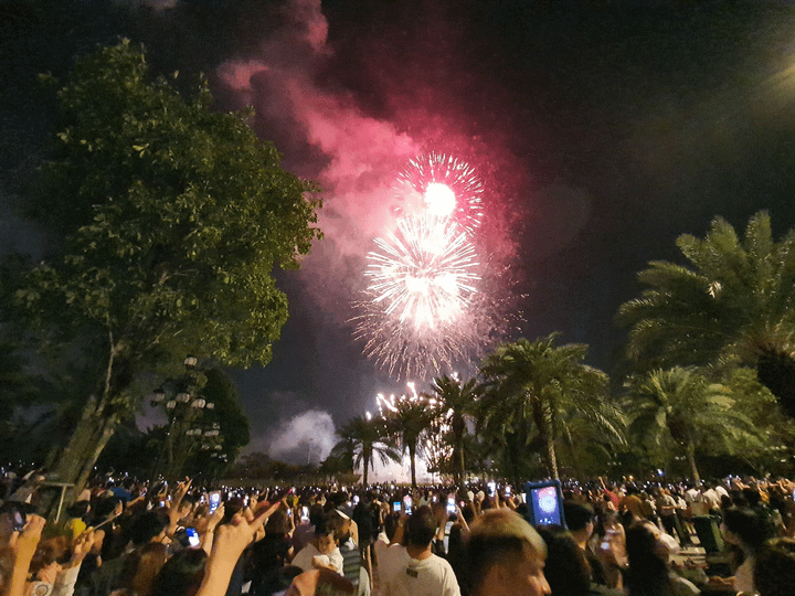 Ảnh: Mặt nước, bầu trời lộng lẫy pháo hoa mừng năm mới Canh Tý 2020 - 32