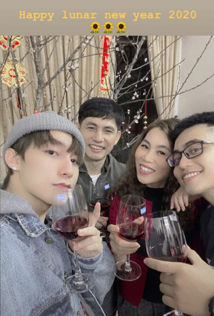 MC Lại Văn Sâm và Thu Minh chúc Tết, Sơn Tùng M-TP quây quần bên gia đình đón năm mới - 3