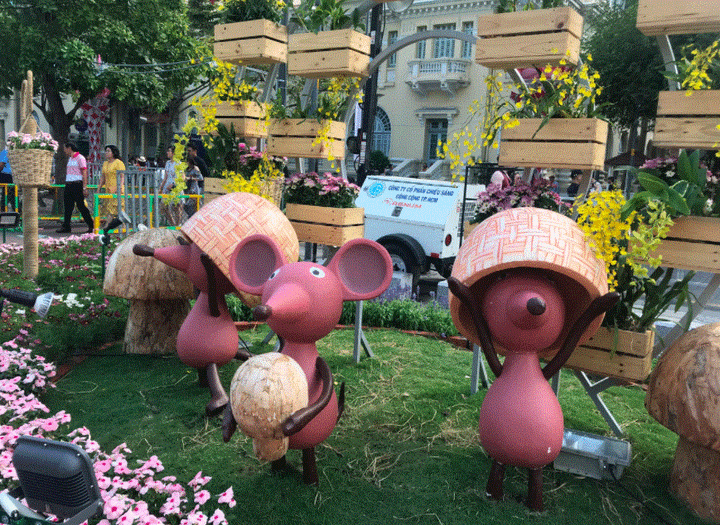 Người dân đổ xô về du xuân đầu năm ở Đường hoa Nguyễn Huệ - 2