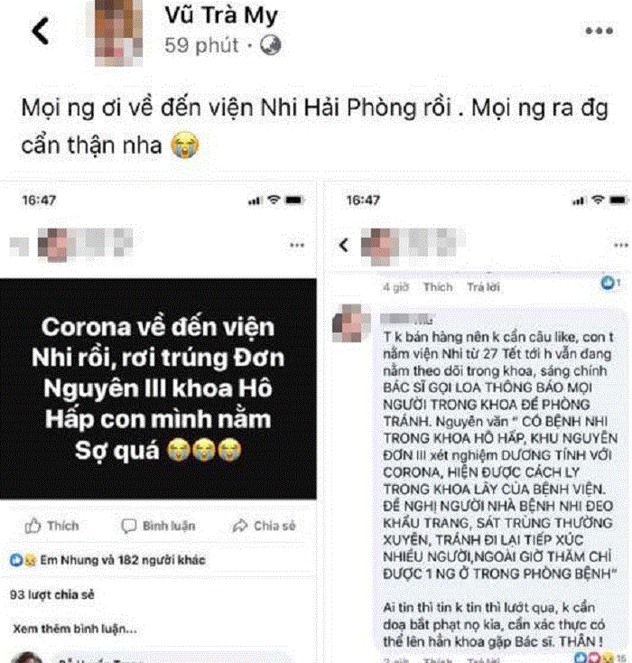 Bác tin dịch viêm phổi cấp do virus corona gây ra xuất hiện ở Hải Phòng - 1