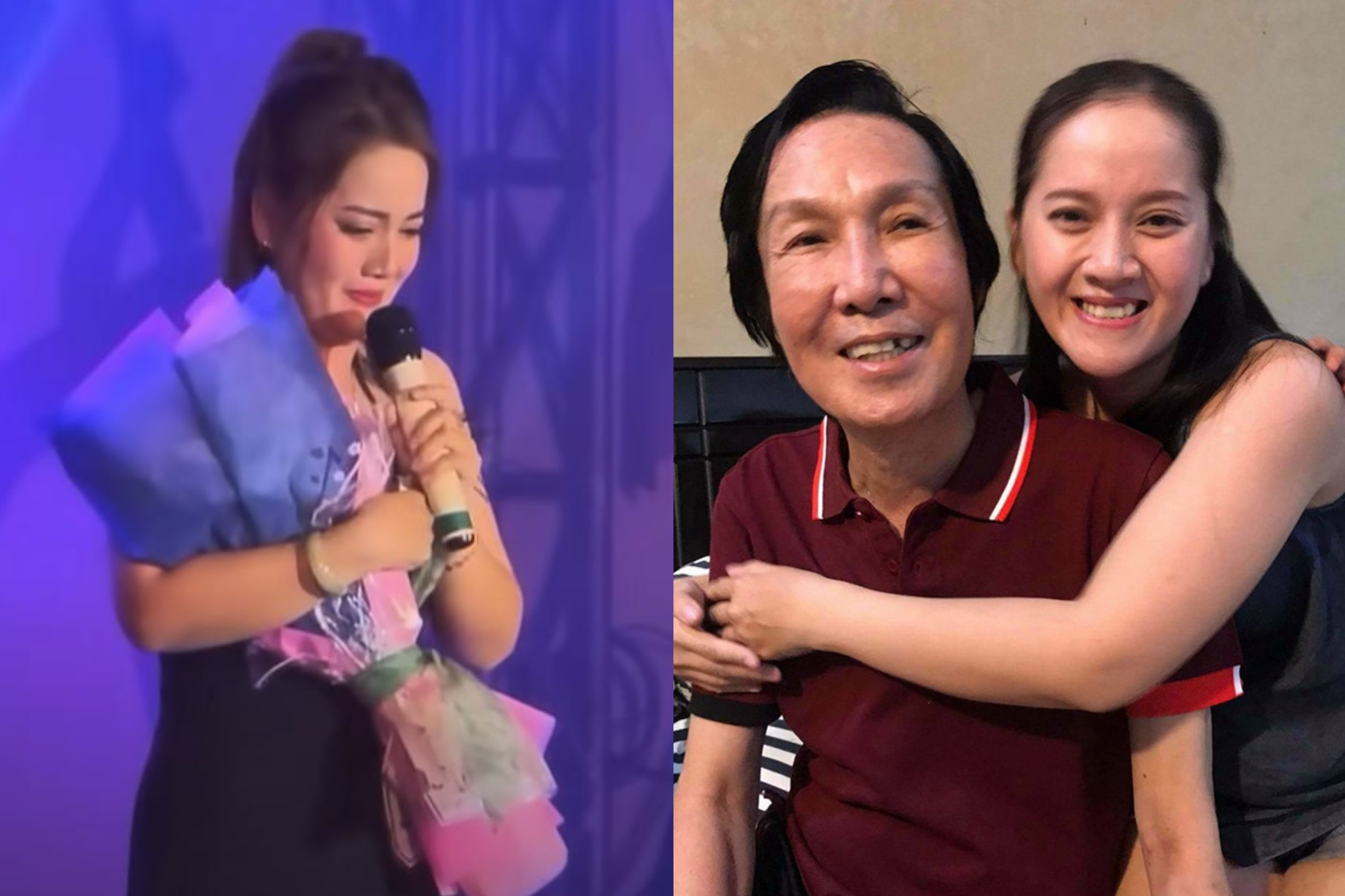 Con gái NSƯT Vũ Linh khóc nhớ cha ở sân khấu, khán giả thương cảm tặng tiền