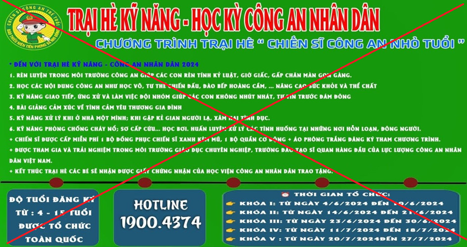 Lừa đảo bằng chiêu trò 'tổ chức trại hè kỹ năng, học kỳ công an, quân đội'