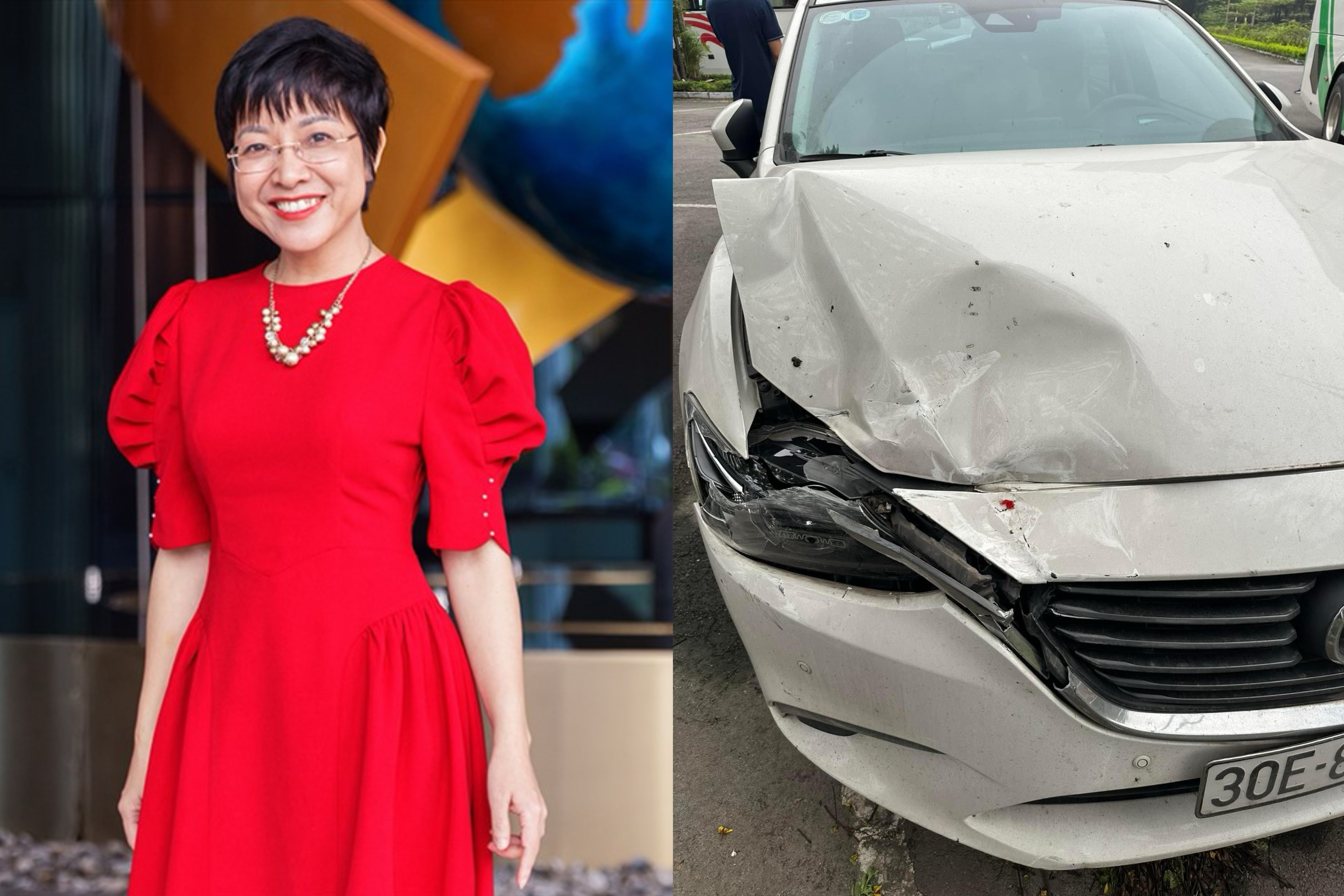 MC Thảo Vân bị tai nạn giao thông