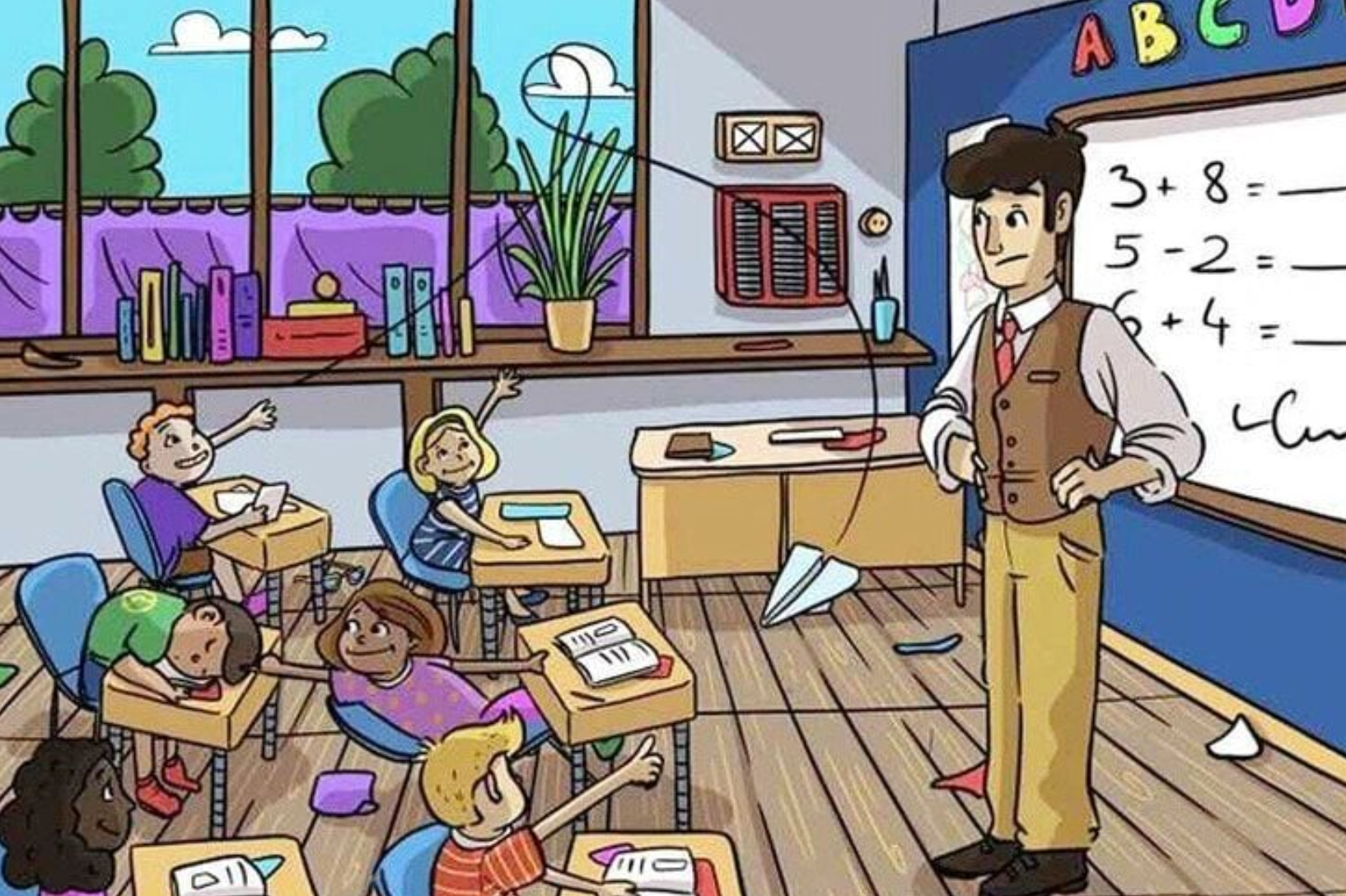 Đố bạn vượt qua thử thách: Ai là người giấu cặp kính của thầy giáo?