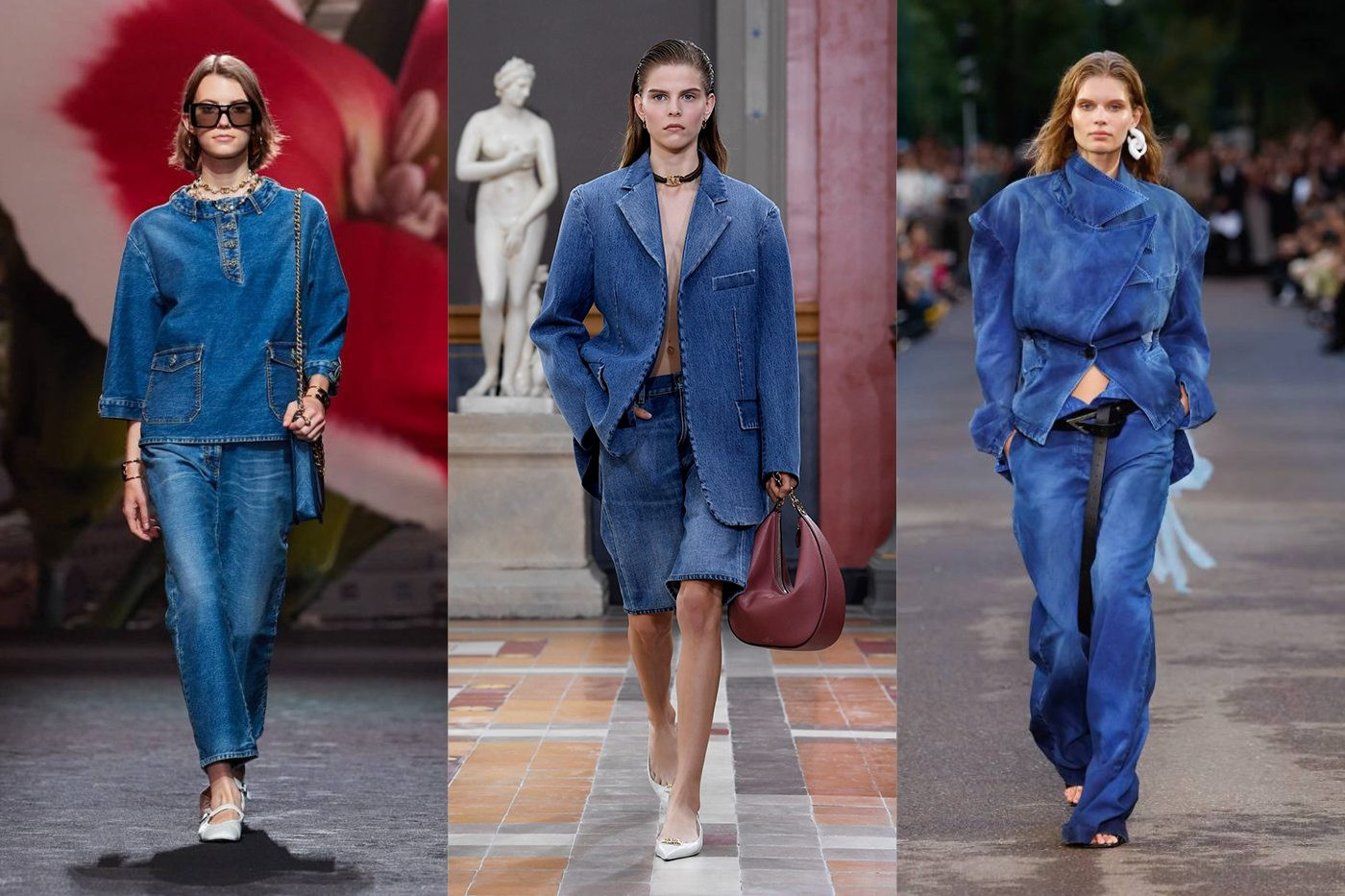 Xu hướng trang phục denim phủ sóng mùa hè 2024