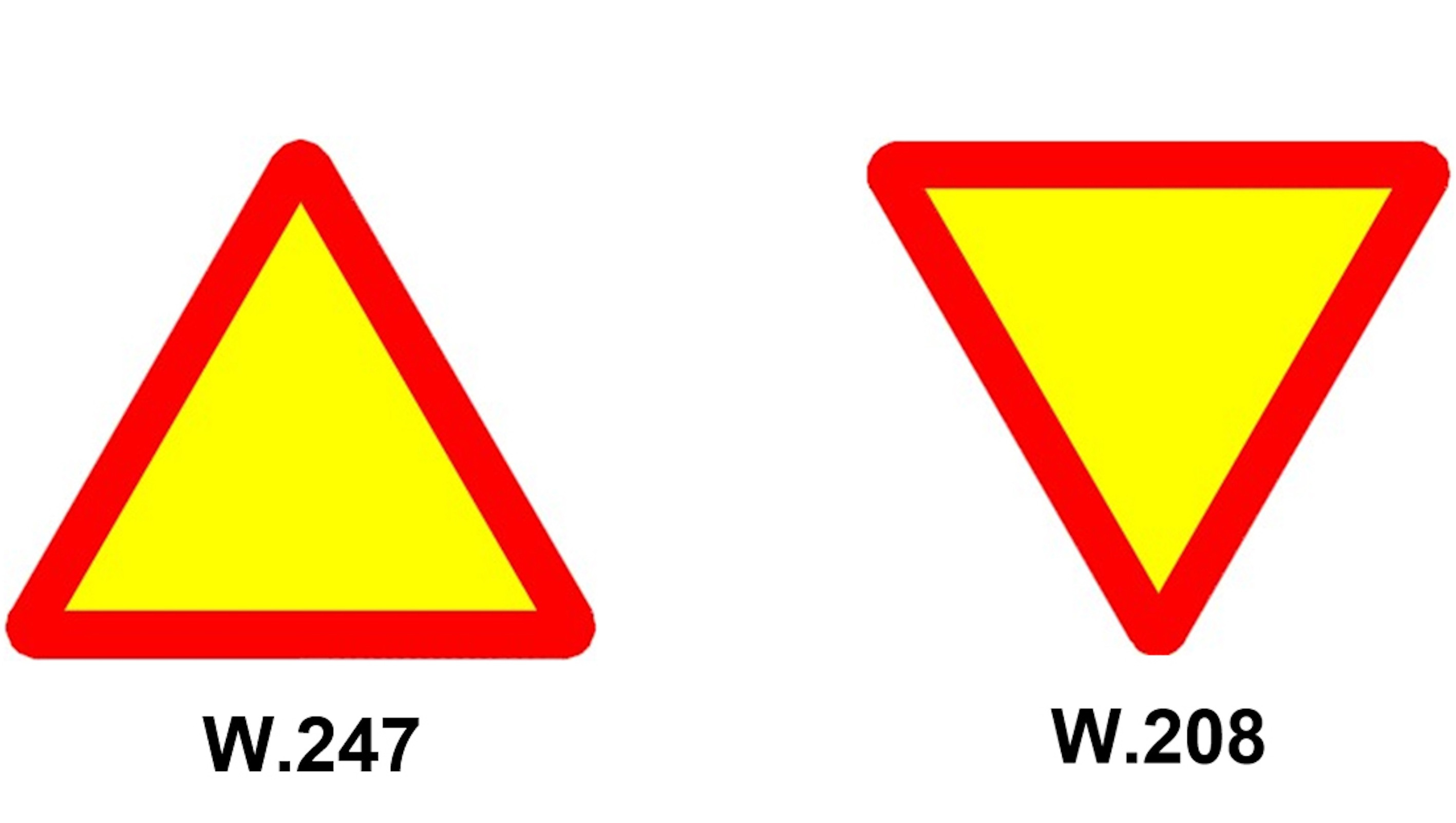 Những cặp biển báo dễ gây nhầm lẫn 