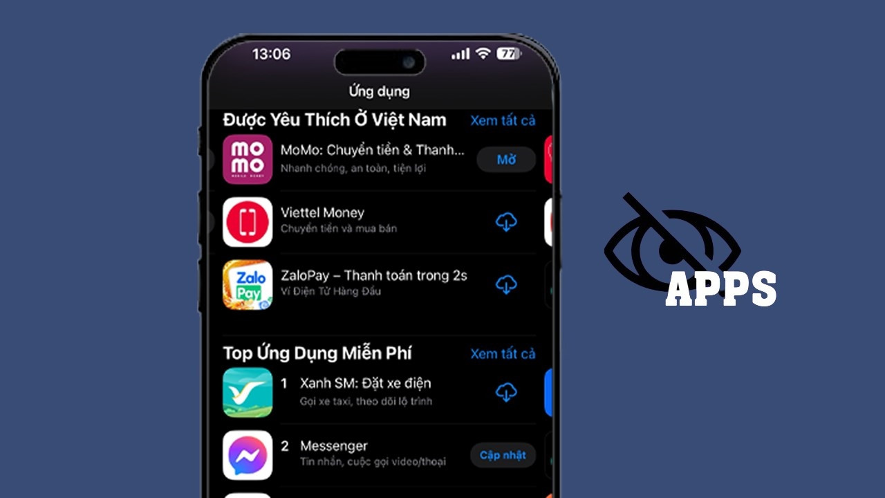 Cách ẩn ứng dụng đã từng tải xuống iPhone đơn giản chỉ với vài bước