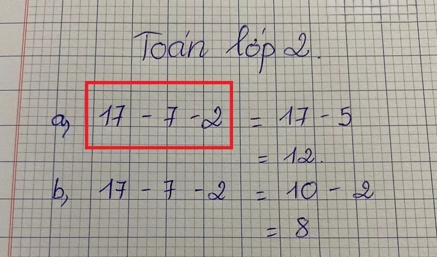 Bài toán lớp 2 'dễ không tưởng' ai ngờ khiến dân mạng tranh cãi