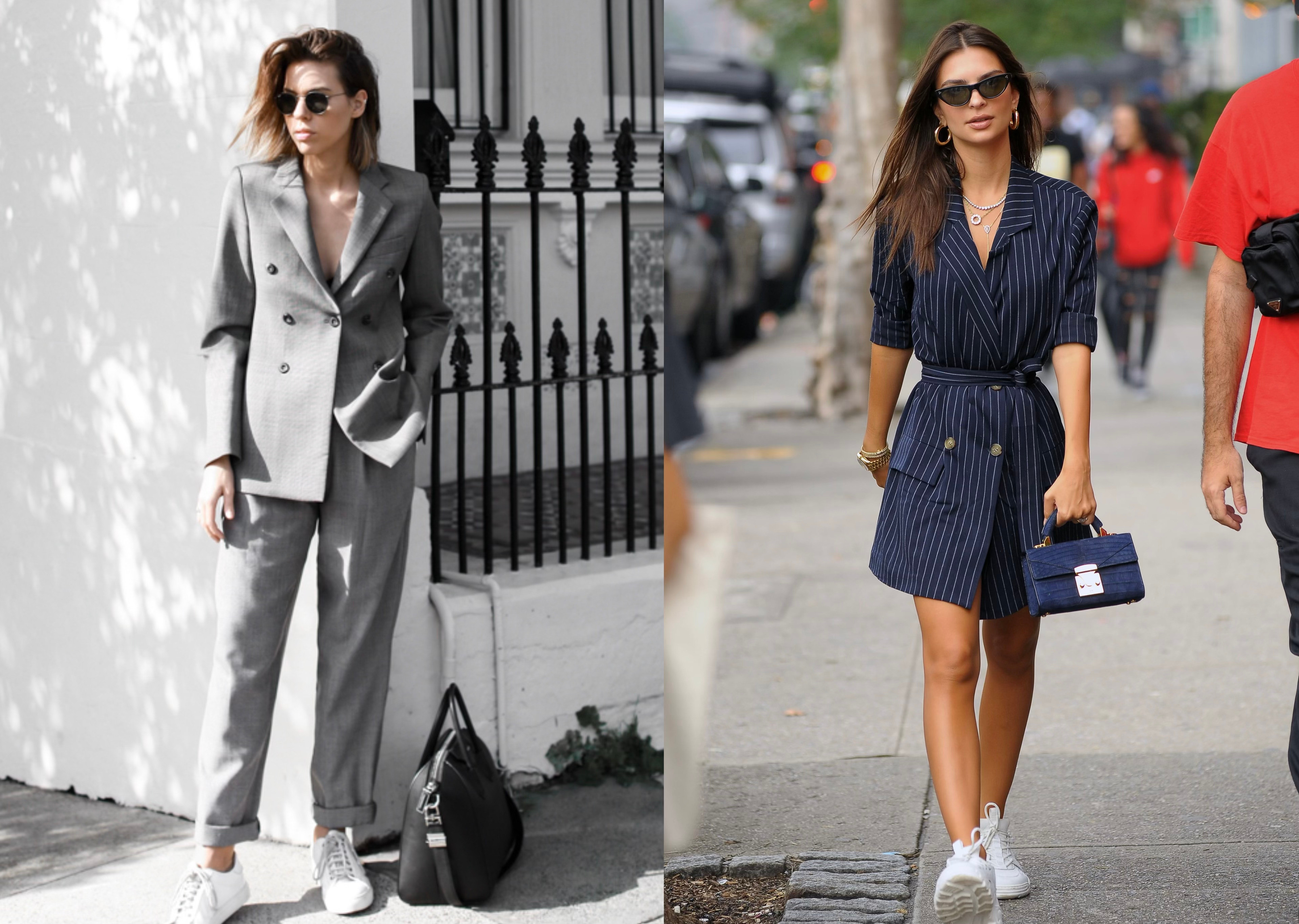 Mặc đồ công sở với giày sneakers thế nào để trông sành điệu?