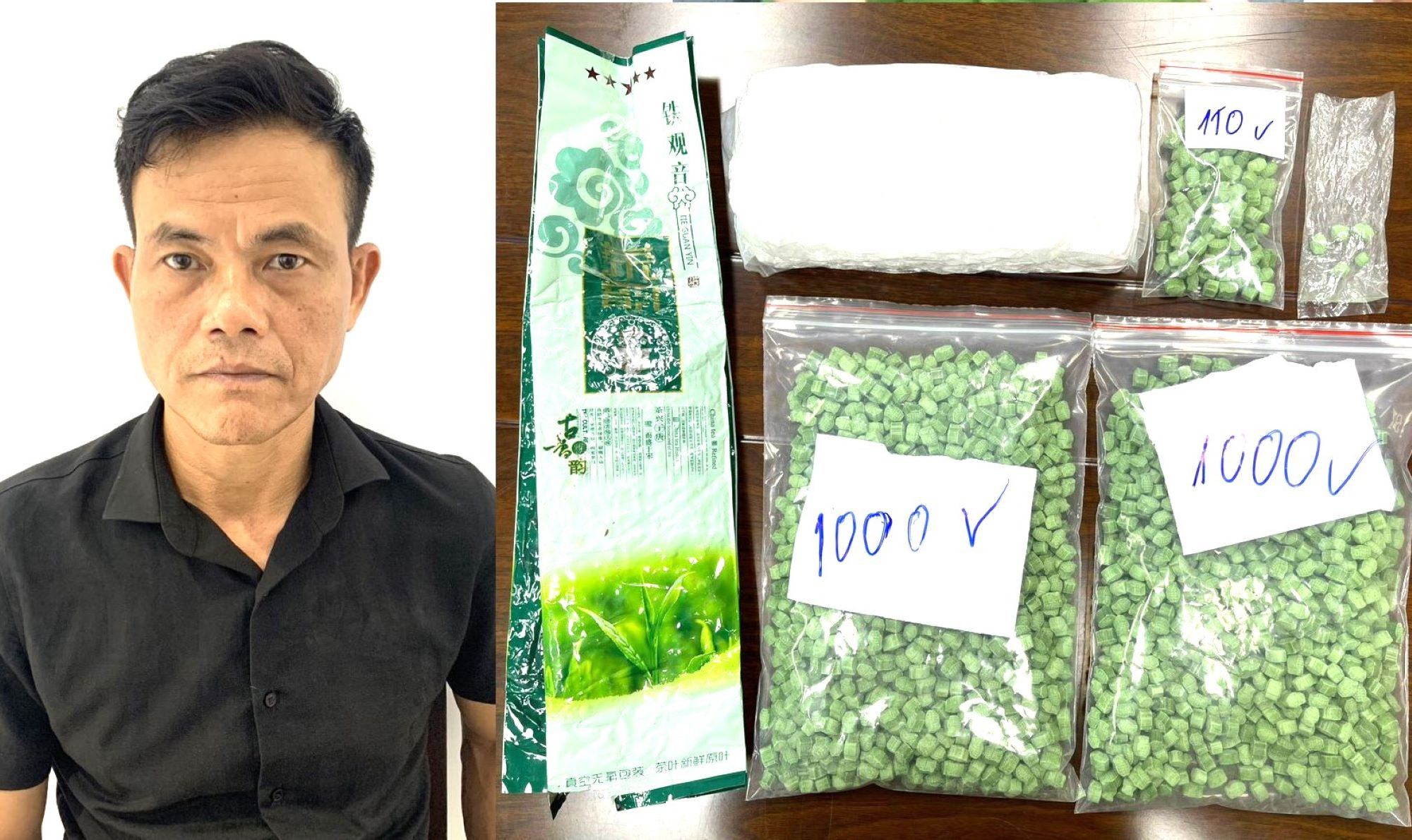 Bắt quả tang người đàn ông vận chuyển ma túy từ Lào về Việt Nam