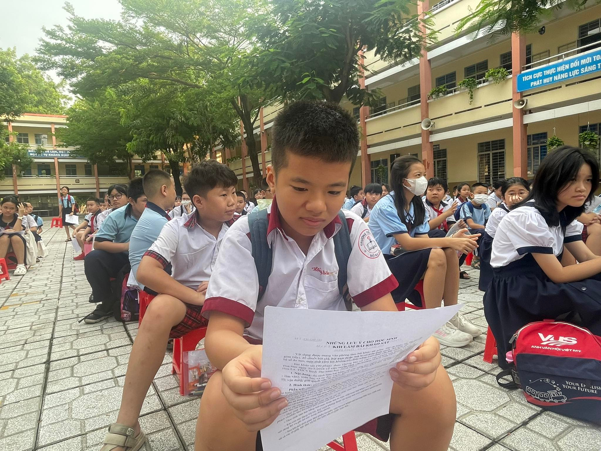 Hơn 4.500 học sinh dự thi khảo sát vào lớp 6 TP.HCM