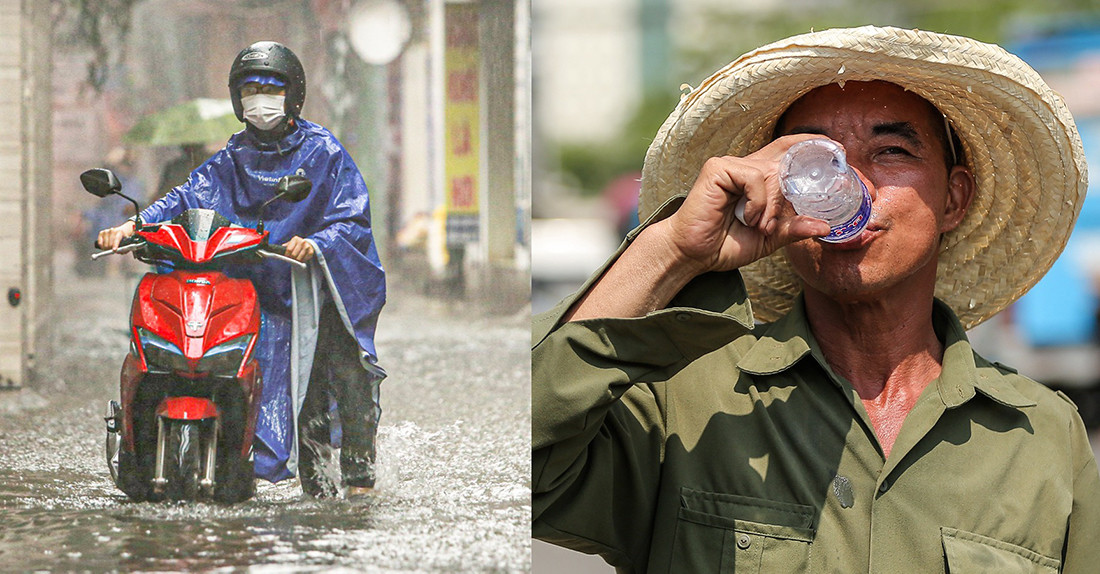 Dự báo thời tiết 10 ngày tới: Hà Nội mưa lớn, nắng nóng đan xen