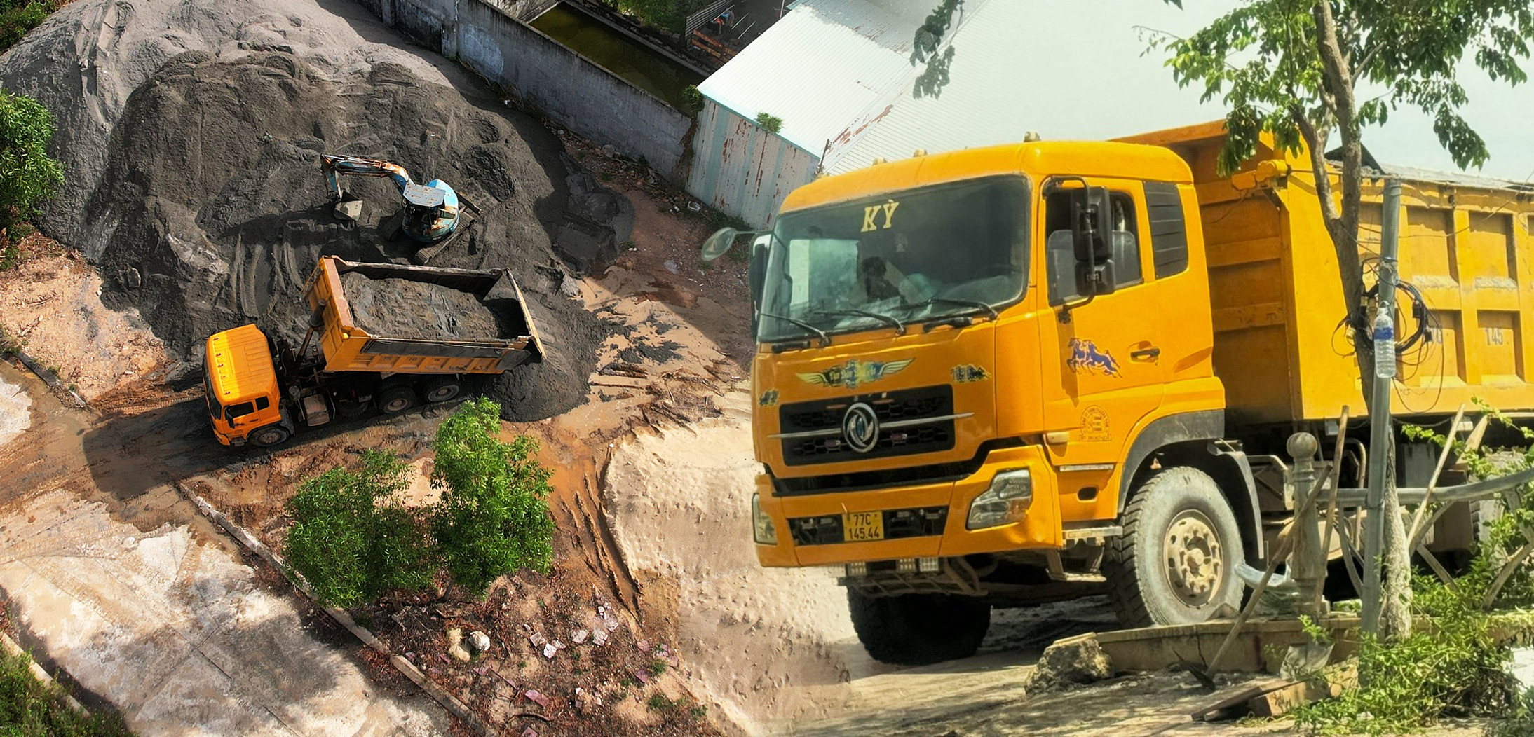 Đổ thải trái quy định, doanh nghiệp tại Bình Định nói 'đã báo cáo chính quyền bằng miệng'