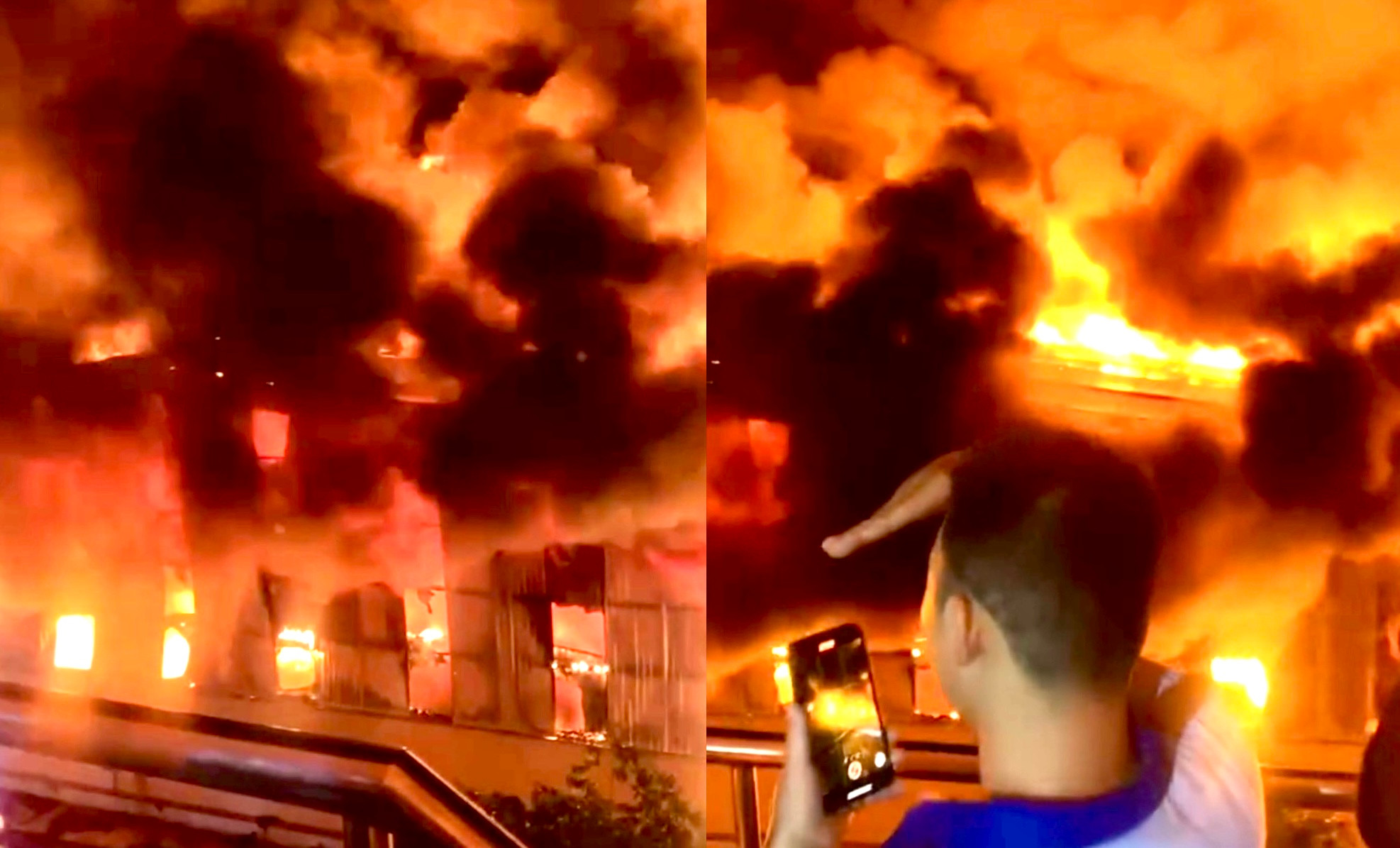 Cháy lớn tại khu công nghiệp Nam Tân Uyên, Bình Dương