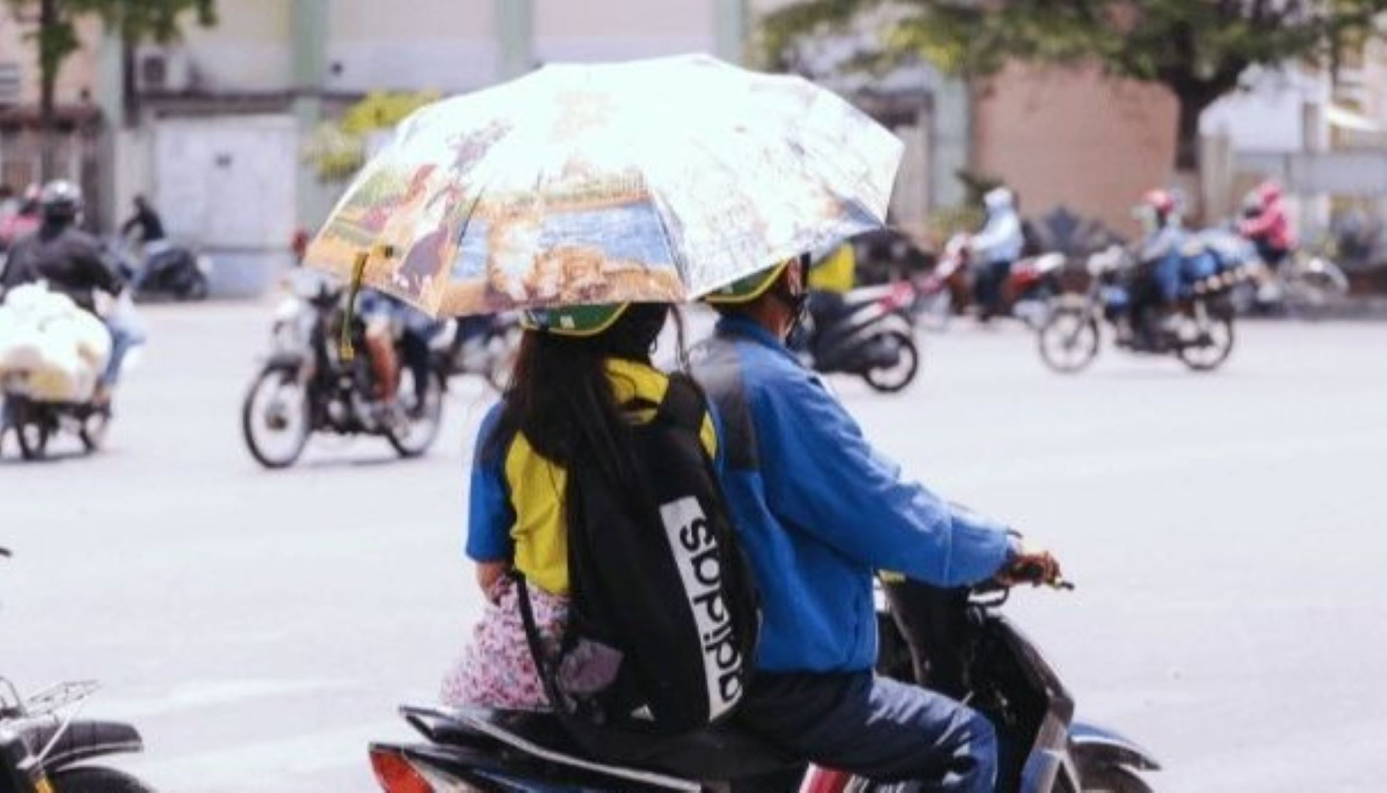 Chở người ngồi trên xe sử dụng ô dù bị phạt bao nhiêu?