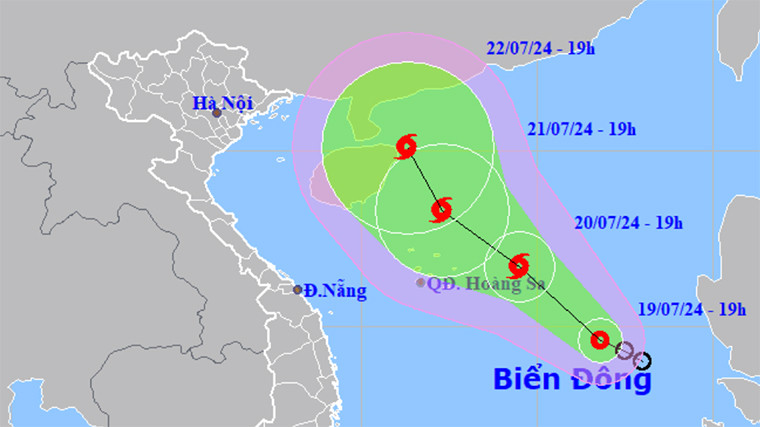 Áp thấp nhiệt đới giật cấp 9 trên Biển Đông, khả năng mạnh lên thành bão 