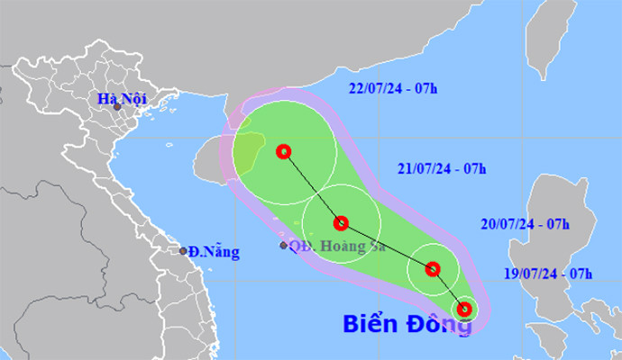 Biển Đông đón áp thấp nhiệt đới, cả nước tiếp tục mưa dông