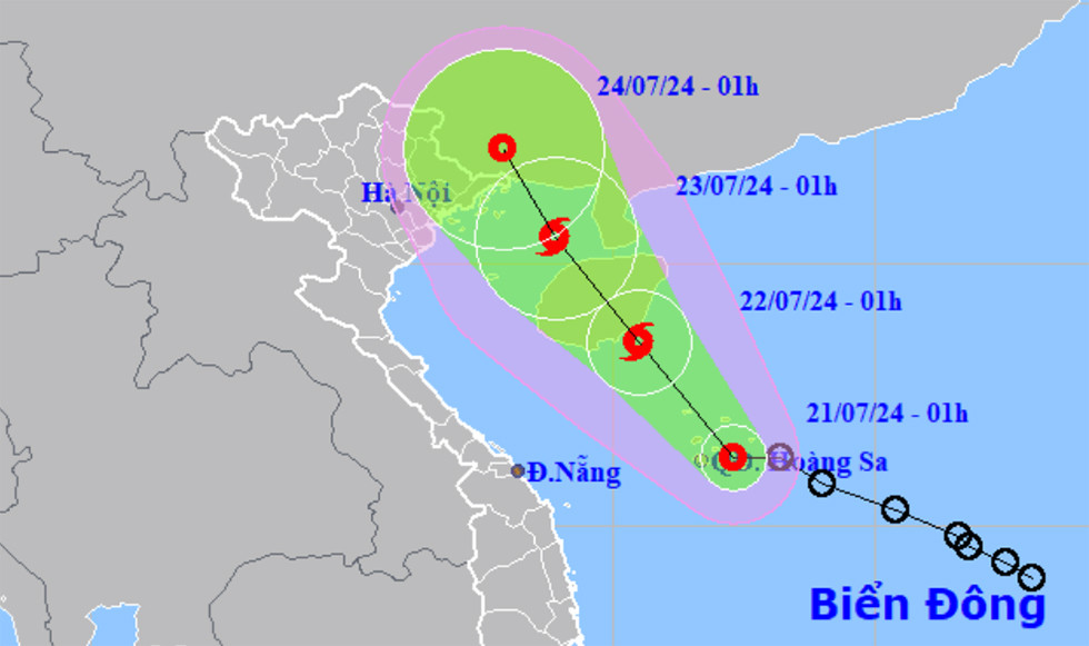 Áp thấp nhiệt đới trên vùng biển quần đảo Hoàng Sa, cả nước mưa lớn