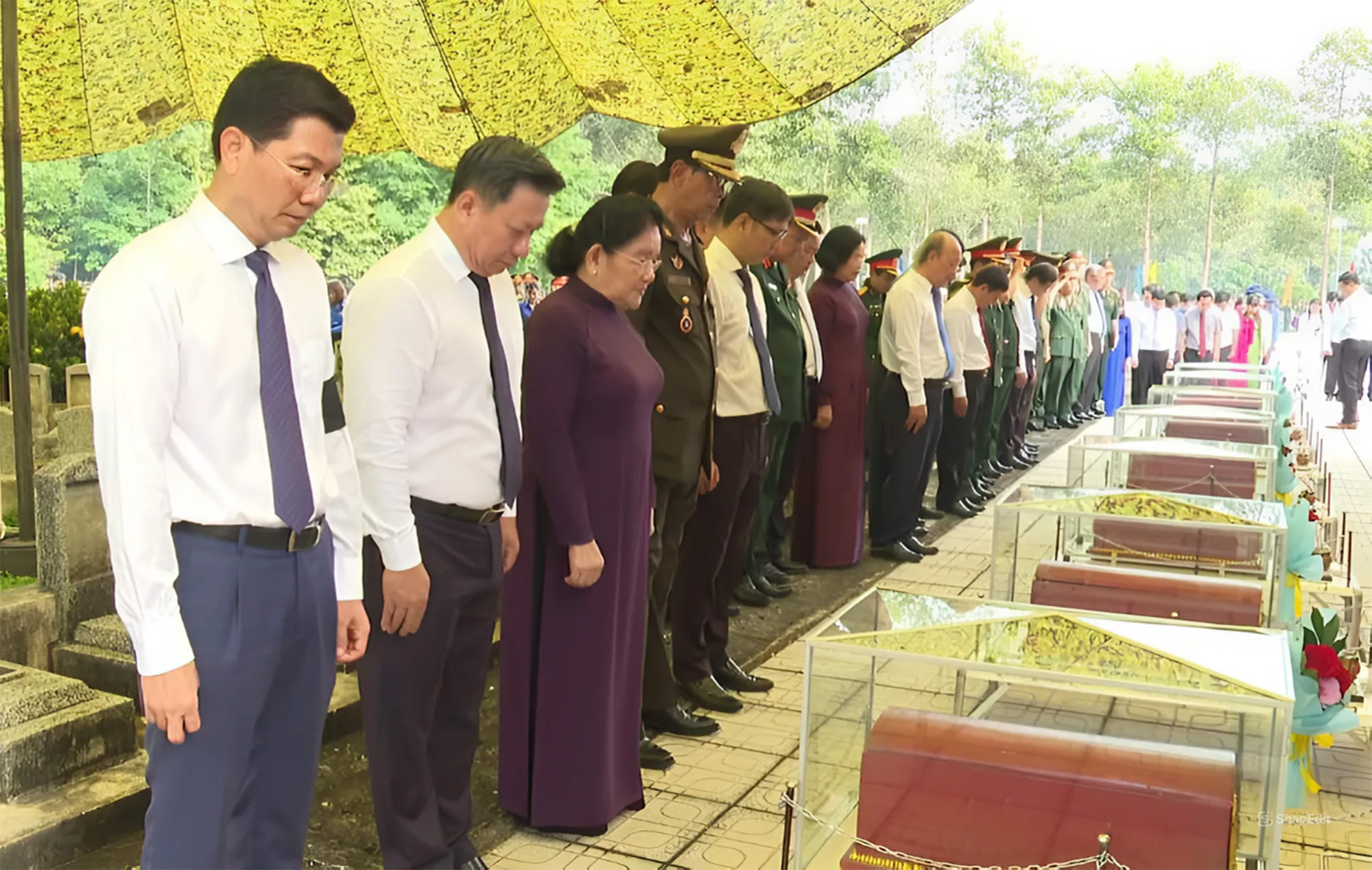 Tây Ninh: Truy điệu, an táng 172 hài cốt liệt sĩ hy sinh tại Campuchia