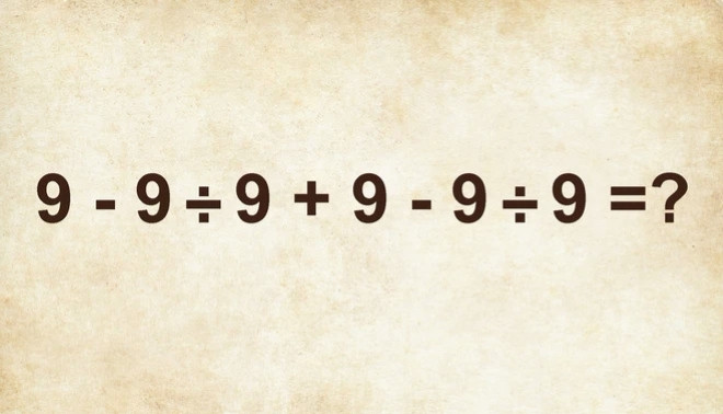 Bài toán cộng, trừ, chia sáu số 9 gây tranh cãi 