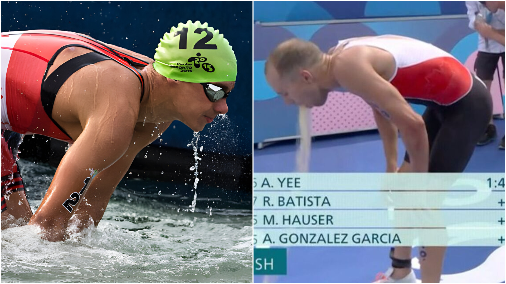 Vận động viên nôn mửa sau khi bơi dưới sông Seine