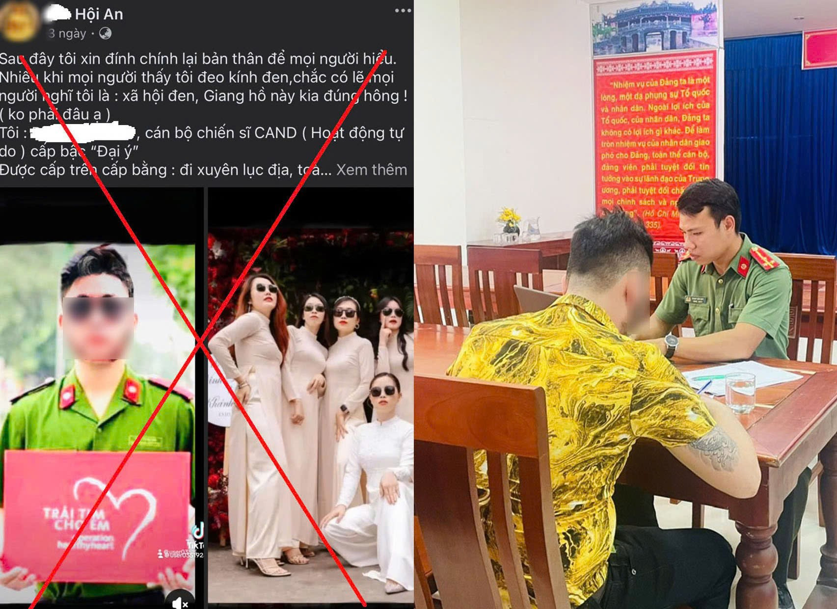 Xử phạt nam thanh niên cắt ghép trang phục công an đăng lên mạng