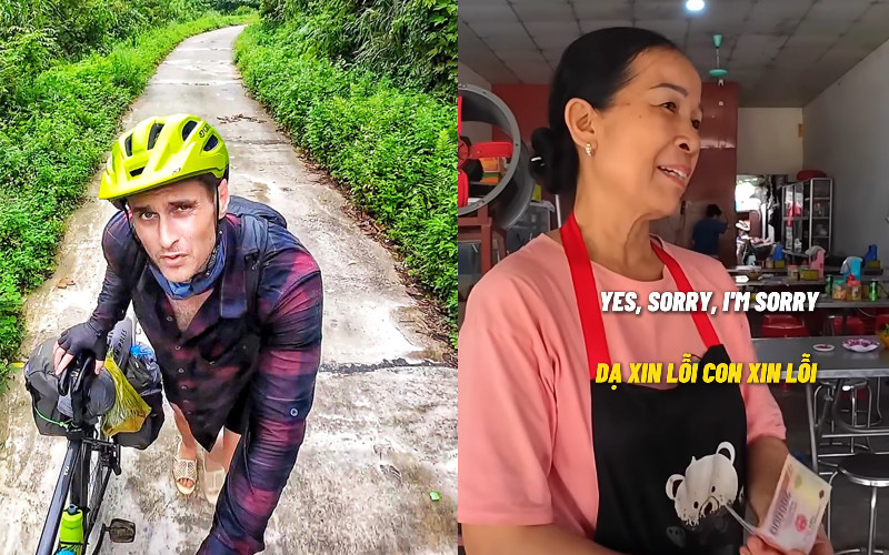 Anh Tây ăn bún chả quên trả tiền, bà chủ an ủi 'mai trả cũng được'